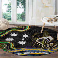South Sea Islanders And New Caledonia Round Carpet Nautilus Shell Southern Cross Tribal Pattern DT05 - Polynesian Pride