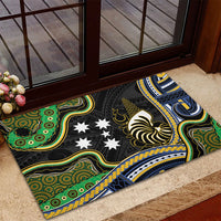 South Sea Islanders And New Caledonia Rubber Doormat Nautilus Shell Southern Cross Tribal Pattern DT05 - Polynesian Pride