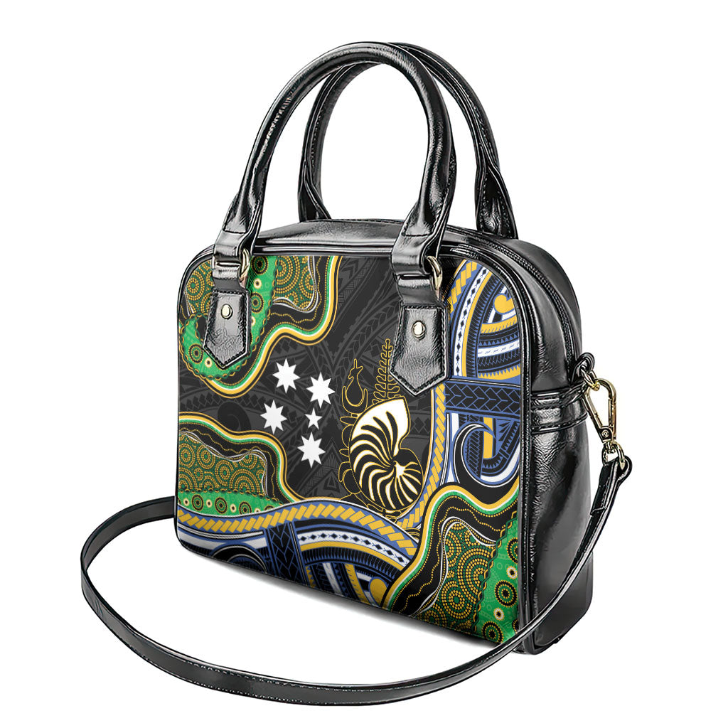 South Sea Islanders And New Caledonia Shoulder Handbag Nautilus Shell Southern Cross Tribal Pattern DT05 - Polynesian Pride