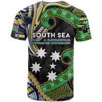 South Sea Islanders And New Caledonia T Shirt Nautilus Shell Southern Cross Tribal Pattern DT05 - Polynesian Pride