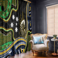 South Sea Islanders And New Caledonia Window Curtain Nautilus Shell Southern Cross Tribal Pattern DT05 - Polynesian Pride
