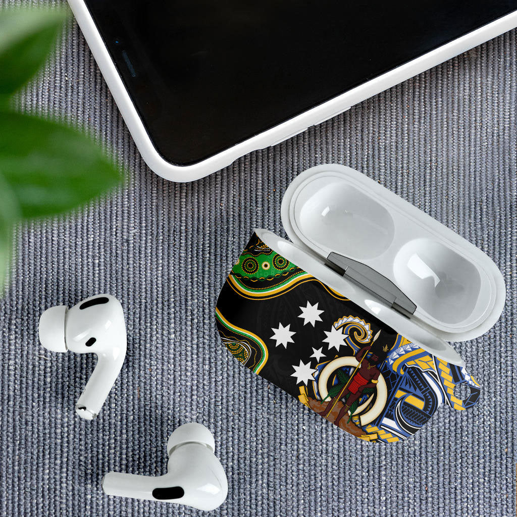 South Sea Islanders And Vanuatu AirPods Case Boar Tusk Warrior Southern Tribal Pattern DT05 - Polynesian Pride