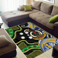 South Sea Islanders And Vanuatu Area Rug Boar Tusk Warrior Southern Tribal Pattern DT05 - Polynesian Pride