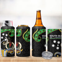 South Sea Islanders And Vanuatu 4 in 1 Can Cooler Tumbler Boar Tusk Warrior Southern Tribal Pattern DT05 - Polynesian Pride