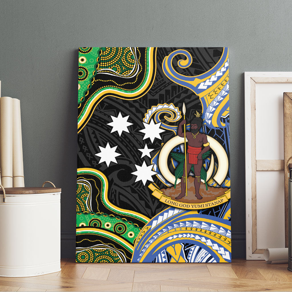 South Sea Islanders And Vanuatu Canvas Wall Art Boar Tusk Warrior Southern Tribal Pattern DT05 - Polynesian Pride