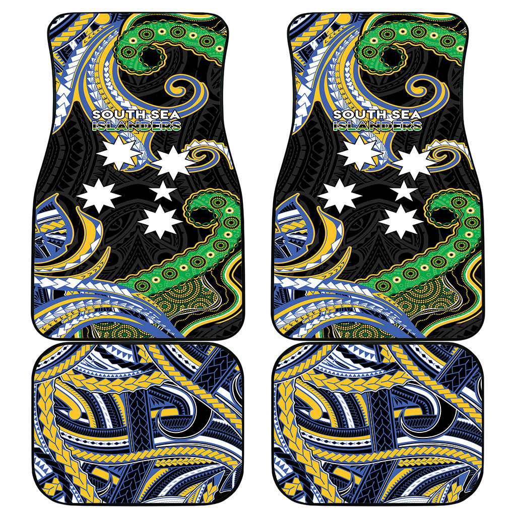 South Sea Islanders And Vanuatu Car Mats Boar Tusk Warrior Southern Tribal Pattern DT05 - Polynesian Pride