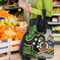 South Sea Islanders And Vanuatu Grocery Bag Boar Tusk Warrior Southern Tribal Pattern DT05 - Polynesian Pride