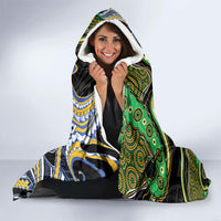 South Sea Islanders And Vanuatu Hooded Blanket Boar Tusk Warrior Southern Tribal Pattern DT05 - Polynesian Pride