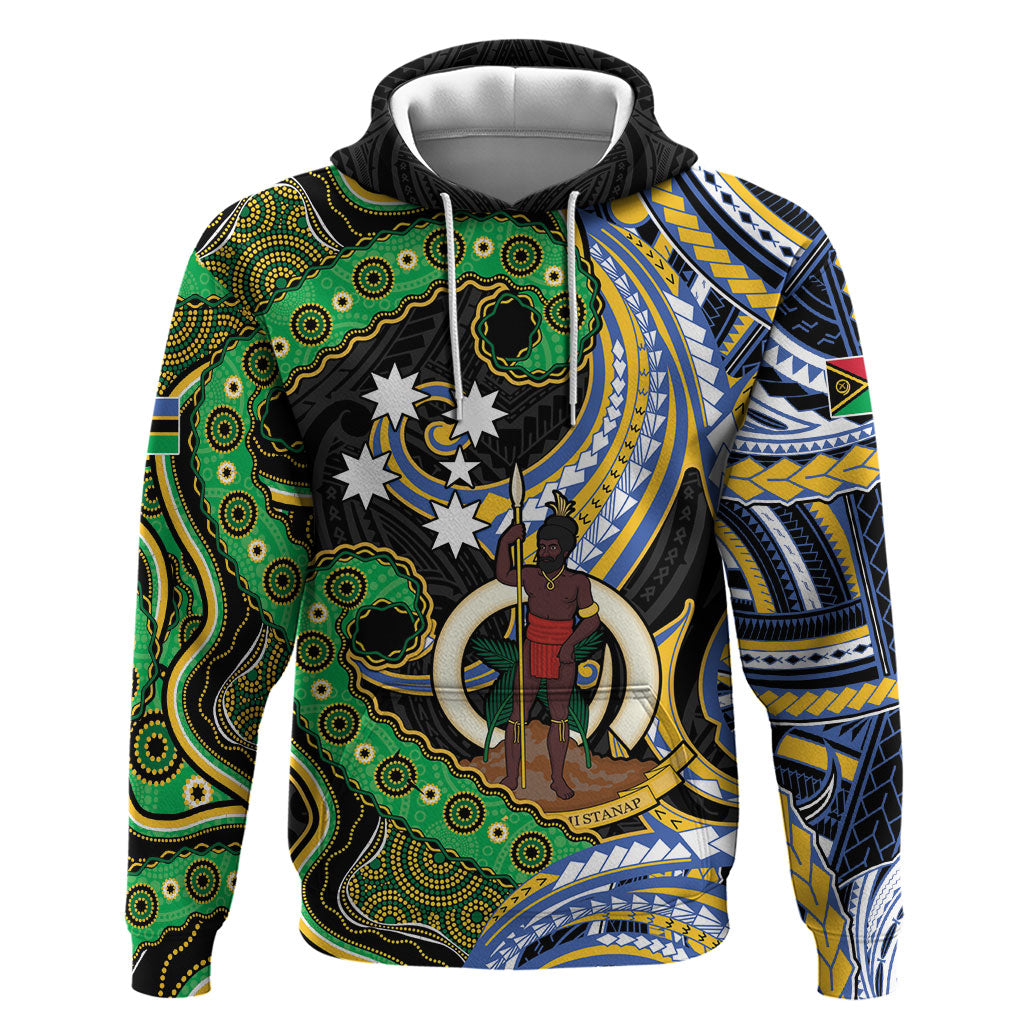 South Sea Islanders And Vanuatu Hoodie Boar Tusk Warrior Southern Tribal Pattern DT05 Pullover Hoodie Black - Polynesian Pride