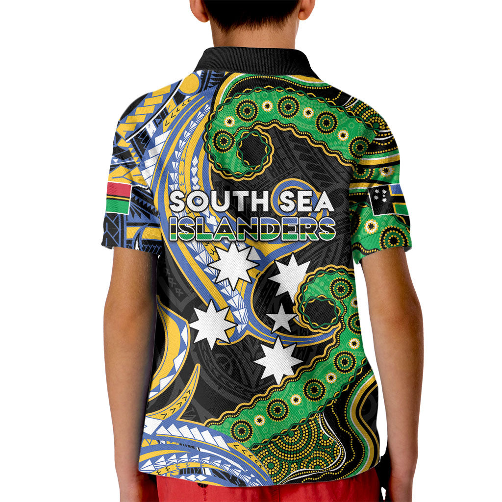 South Sea Islanders And Vanuatu Kid Polo Shirt Boar Tusk Warrior Southern Tribal Pattern DT05 - Polynesian Pride