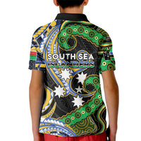 South Sea Islanders And Vanuatu Kid Polo Shirt Boar Tusk Warrior Southern Tribal Pattern DT05 - Polynesian Pride