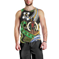 South Sea Islanders And Vanuatu Men Tank Top Boar Tusk Warrior Southern Tribal Pattern DT05 - Polynesian Pride