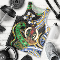 South Sea Islanders And Vanuatu Men Tank Top Boar Tusk Warrior Southern Tribal Pattern DT05 - Polynesian Pride