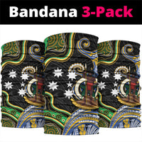South Sea Islanders And Vanuatu Neck Gaiter Boar Tusk Warrior Southern Tribal Pattern DT05 package One Size: 25*50cm Black - Polynesian Pride