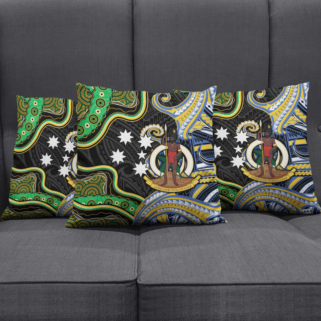South Sea Islanders And Vanuatu Pillow Cover Boar Tusk Warrior Southern Tribal Pattern DT05 - Polynesian Pride
