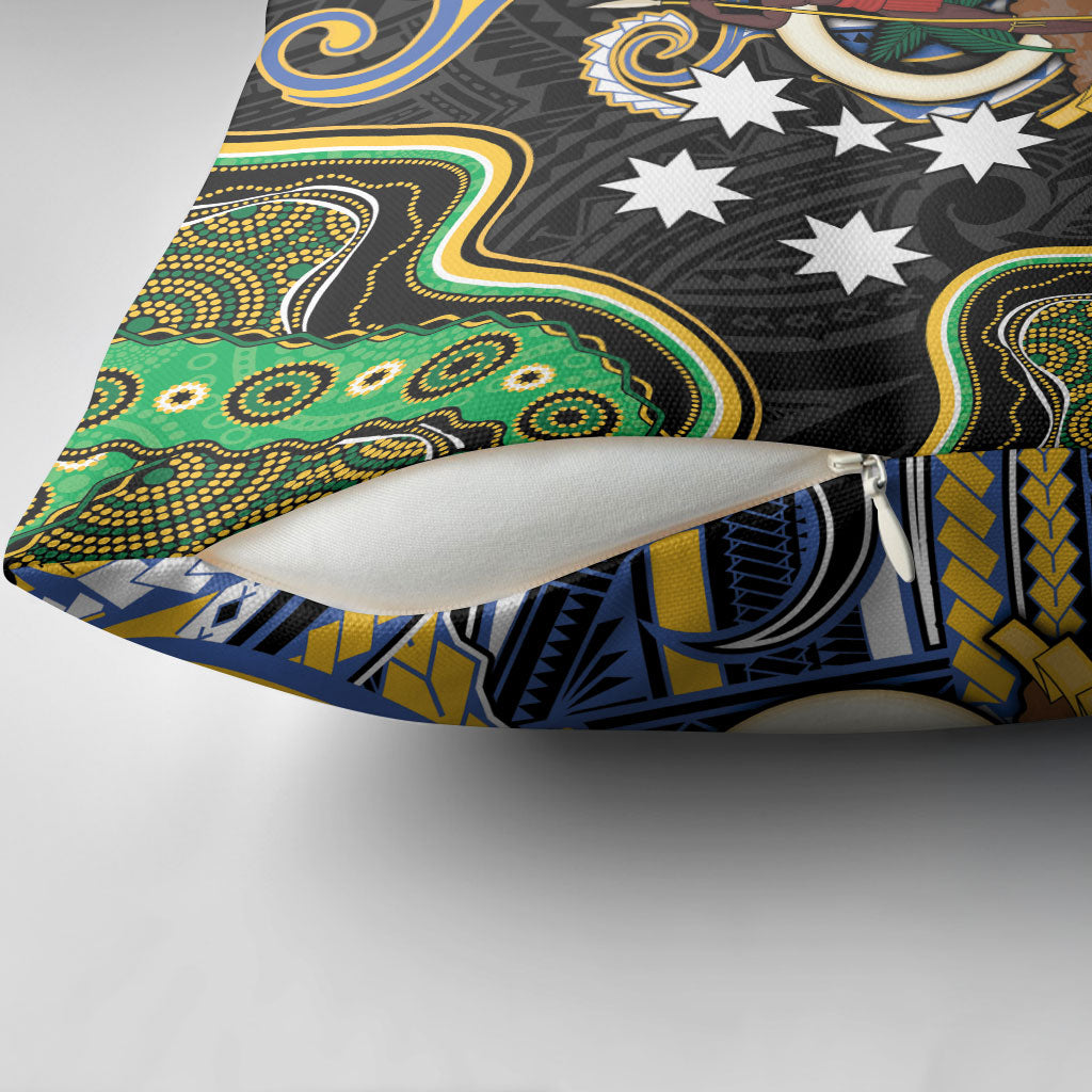 South Sea Islanders And Vanuatu Pillow Cover Boar Tusk Warrior Southern Tribal Pattern DT05 - Polynesian Pride