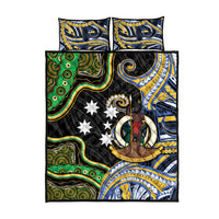 South Sea Islanders And Vanuatu Quilt Bed Set Boar Tusk Warrior Southern Tribal Pattern DT05 - Polynesian Pride
