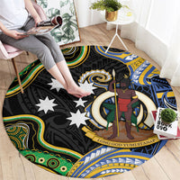 South Sea Islanders And Vanuatu Round Carpet Boar Tusk Warrior Southern Tribal Pattern DT05 - Polynesian Pride