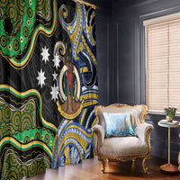 South Sea Islanders And Vanuatu Window Curtain Boar Tusk Warrior Southern Tribal Pattern DT05 - Polynesian Pride