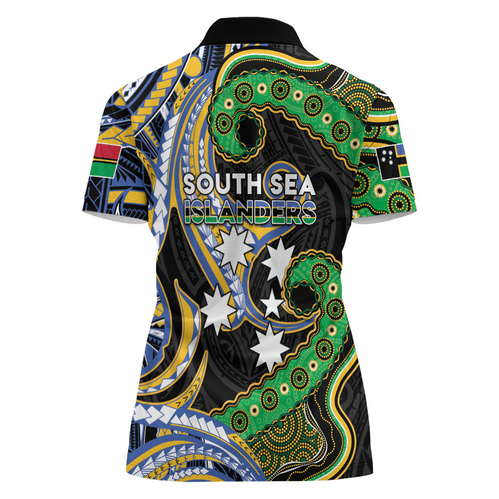 South Sea Islanders And Vanuatu Women Polo Shirt Boar Tusk Warrior Southern Tribal Pattern DT05 - Polynesian Pride