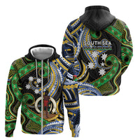 South Sea Islanders And Vanuatu Zip Hoodie Boar Tusk Warrior Southern Tribal Pattern DT05 - Polynesian Pride