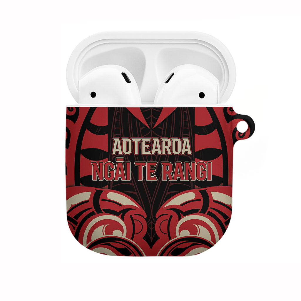 Aotearoa Ngai Te Rangi AirPods Case New Zealand Traditional Maori Pattern DT05 Red - Polynesian Pride