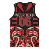 Custom Aotearoa Ngai Te Rangi Basketball Jersey New Zealand Traditional Maori Pattern DT05 - Polynesian Pride