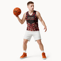 Custom Aotearoa Ngai Te Rangi Basketball Jersey New Zealand Traditional Maori Pattern DT05 - Polynesian Pride