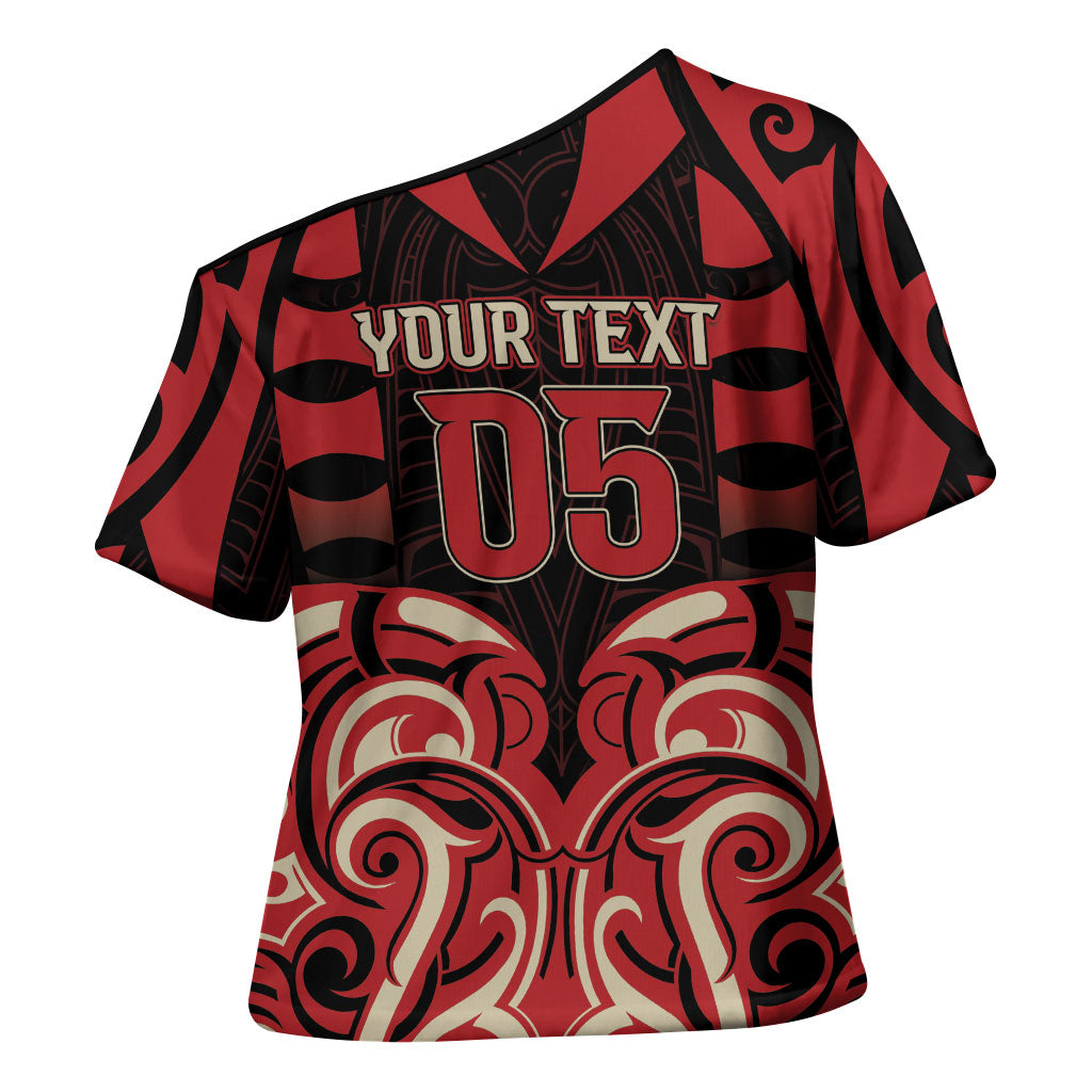 Custom Aotearoa Ngai Te Rangi Cross Shoulder Shirt New Zealand Traditional Maori Pattern DT05 - Polynesian Pride