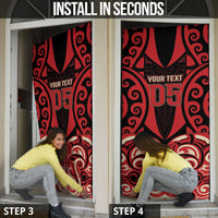 Custom Aotearoa Ngai Te Rangi Door Cover New Zealand Traditional Maori Pattern DT05 - Polynesian Pride
