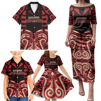 Custom Aotearoa Ngai Te Rangi Family Matching Puletasi and Hawaiian Shirt New Zealand Traditional Maori Pattern DT05 - Polynesian Pride