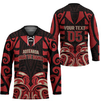 Custom Aotearoa Ngai Te Rangi Hockey Jersey New Zealand Traditional Maori Pattern DT05 - Polynesian Pride