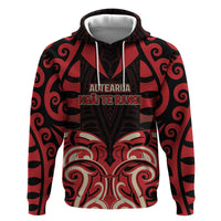 Custom Aotearoa Ngai Te Rangi Hoodie New Zealand Traditional Maori Pattern DT05 Pullover Hoodie Red - Polynesian Pride