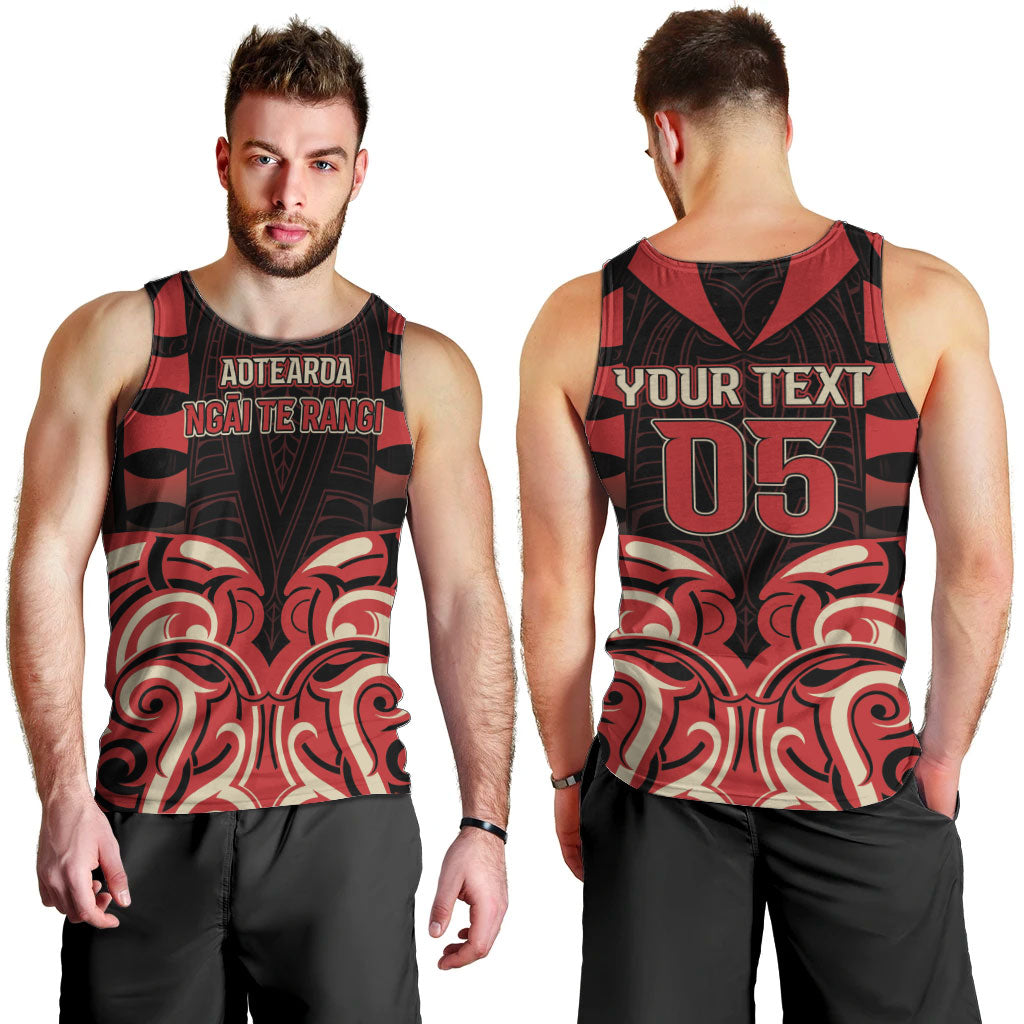 Custom Aotearoa Ngai Te Rangi Men Tank Top New Zealand Traditional Maori Pattern DT05 - Polynesian Pride