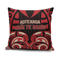 Aotearoa Ngai Te Rangi Pillow Cover New Zealand Traditional Maori Pattern DT05 Red - Polynesian Pride