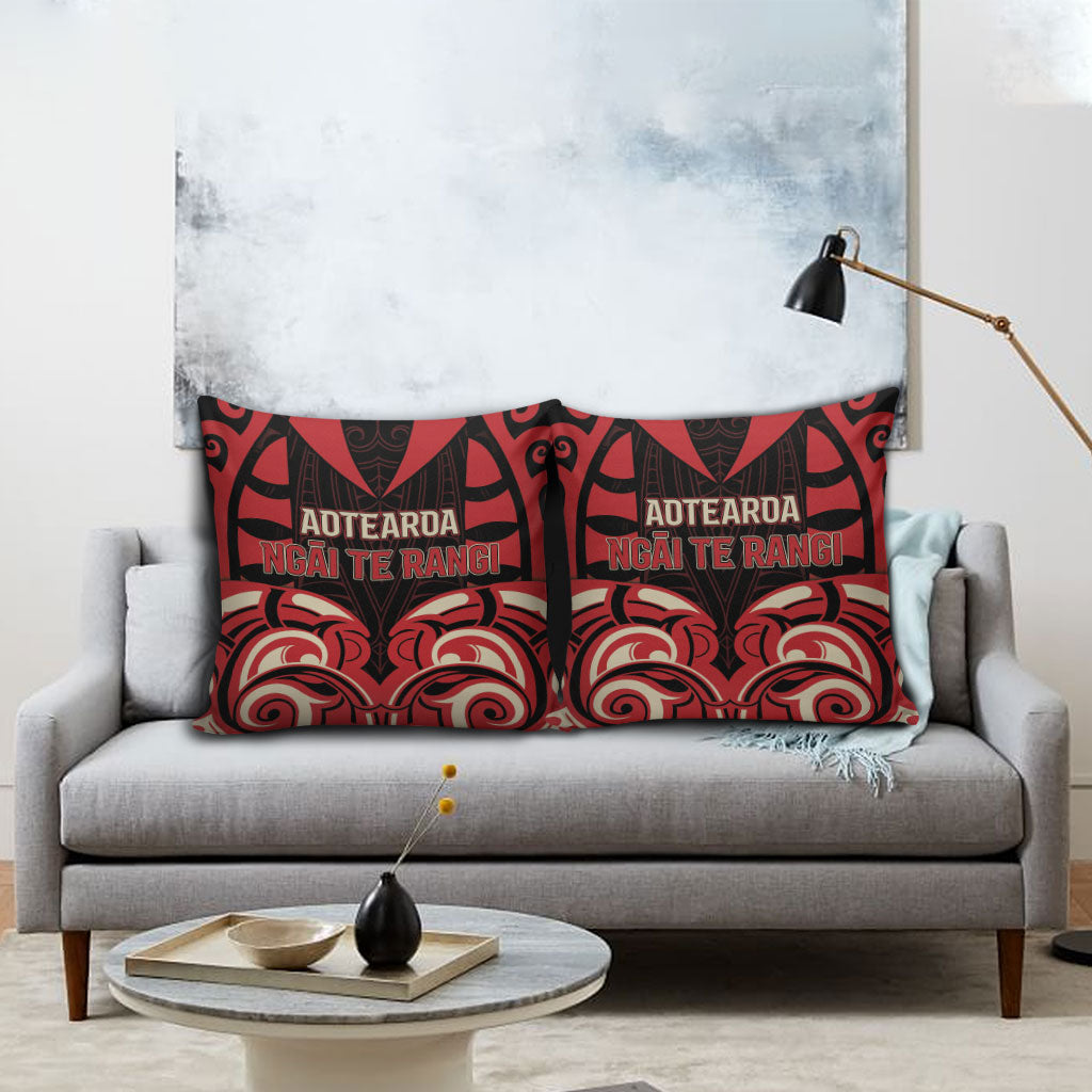 Aotearoa Ngai Te Rangi Pillow Cover New Zealand Traditional Maori Pattern DT05 - Polynesian Pride