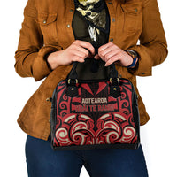 Aotearoa Ngai Te Rangi Shoulder Handbag New Zealand Traditional Maori Pattern DT05 - Polynesian Pride