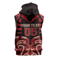 Custom Aotearoa Ngai Te Rangi Sleeveless Hoodie New Zealand Traditional Maori Pattern DT05 - Polynesian Pride