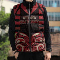 Custom Aotearoa Ngai Te Rangi Sleeveless Puffer Jacket New Zealand Traditional Maori Pattern DT05 - Polynesian Pride