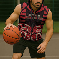 Custom Aotearoa Ngai Te Rangi Sleeveless Zip Hoodie New Zealand Traditional Maori Pattern DT05 - Polynesian Pride