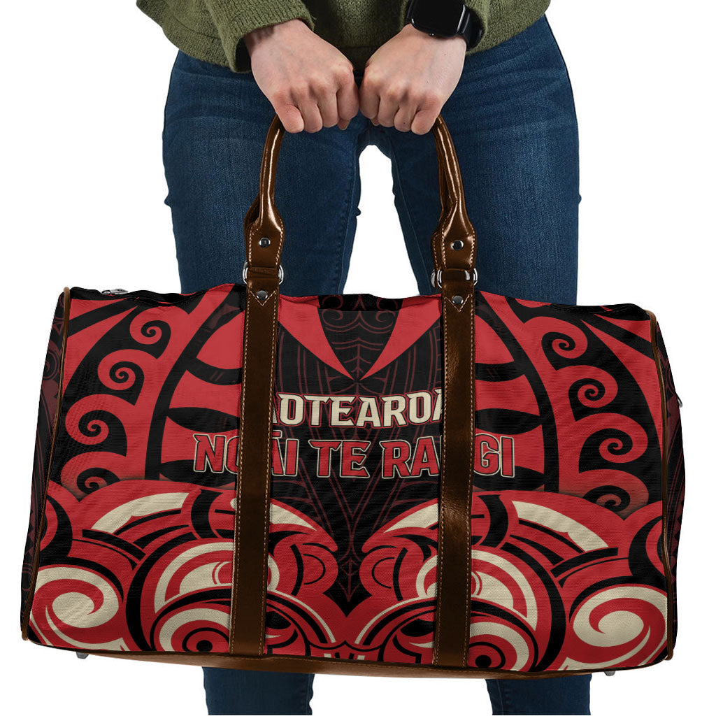 Aotearoa Ngai Te Rangi Travel Bag New Zealand Traditional Maori Pattern DT05 Red - Polynesian Pride
