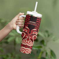 Custom Aotearoa Ngai Te Rangi Tumbler With Handle New Zealand Traditional Maori Pattern DT05 - Polynesian Pride
