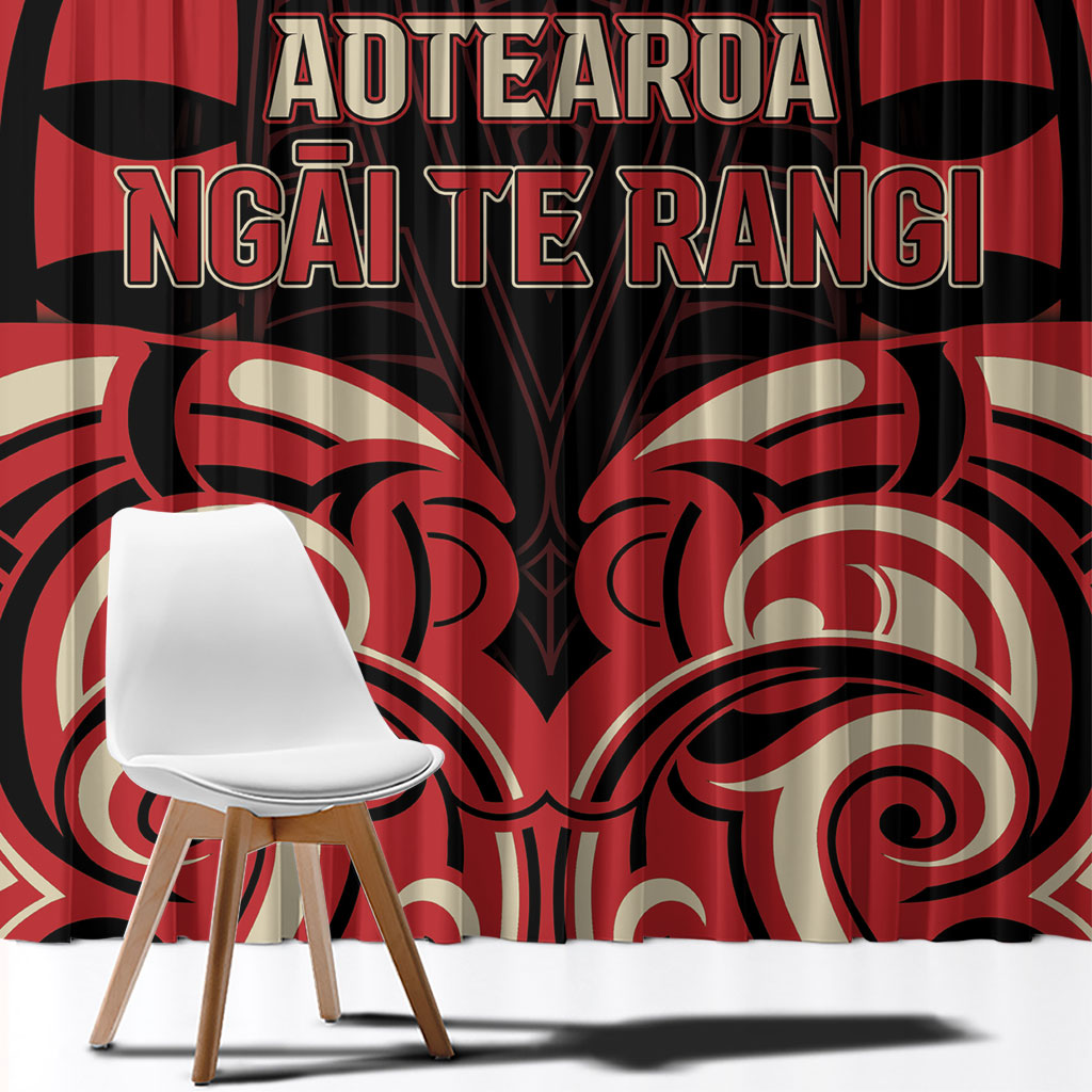 Aotearoa Ngai Te Rangi Window Curtain New Zealand Traditional Maori Pattern DT05 - Polynesian Pride