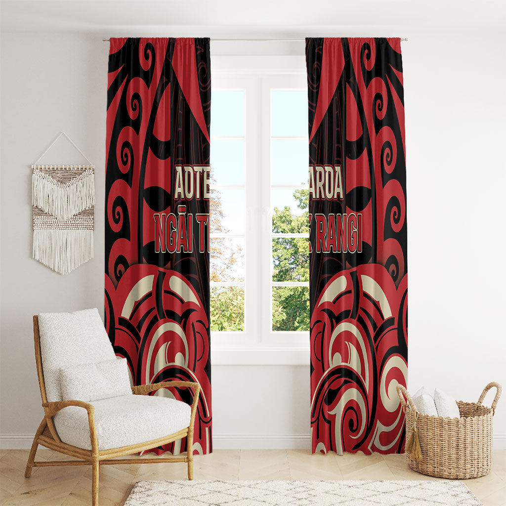Aotearoa Ngai Te Rangi Window Curtain New Zealand Traditional Maori Pattern DT05 - Polynesian Pride
