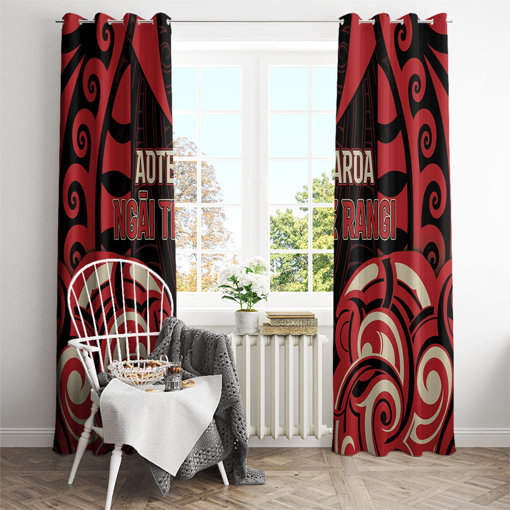 Aotearoa Ngai Te Rangi Window Curtain New Zealand Traditional Maori Pattern DT05 - Polynesian Pride