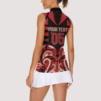 Custom Aotearoa Ngai Te Rangi Women Sleeveless Polo Shirt New Zealand Traditional Maori Pattern DT05 - Polynesian Pride