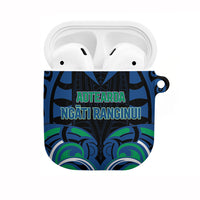 Aotearoa Ngati Ranginui AirPods Case New Zealand Traditional Maori Pattern DT05 Navy - Polynesian Pride