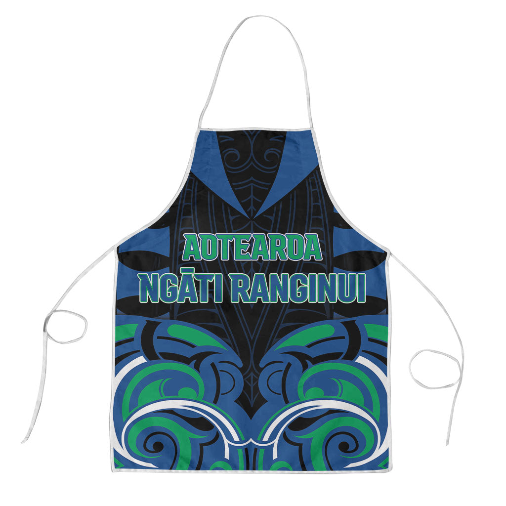 Aotearoa Ngati Ranginui Apron New Zealand Traditional Maori Pattern DT05 Navy - Polynesian Pride