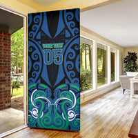 Custom Aotearoa Ngati Ranginui Door Cover New Zealand Traditional Maori Pattern DT05 - Polynesian Pride