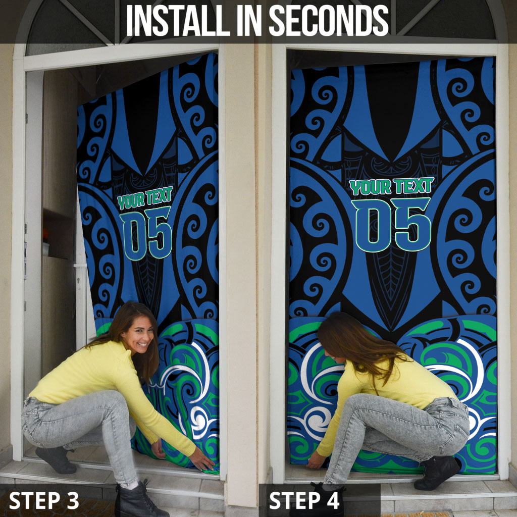 Custom Aotearoa Ngati Ranginui Door Cover New Zealand Traditional Maori Pattern DT05 - Polynesian Pride
